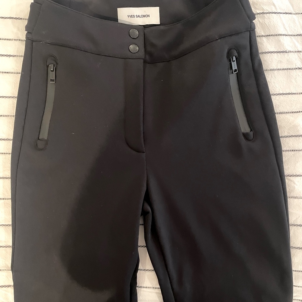 Yves Salomon women’s black ski pants size 36